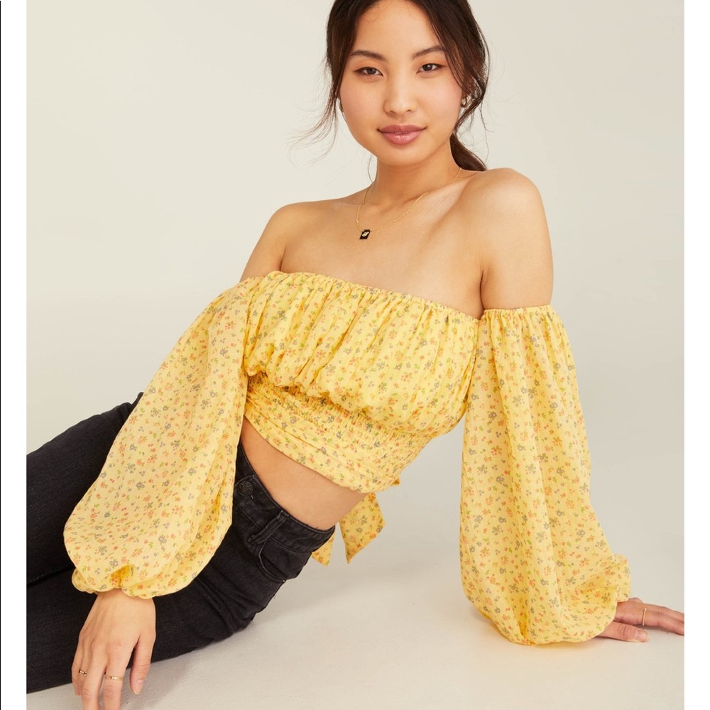EGGIE Garden off the shoulder blouse